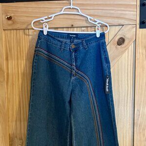 Viral Modcloth Rainbow With Me Wide-Leg Jeans